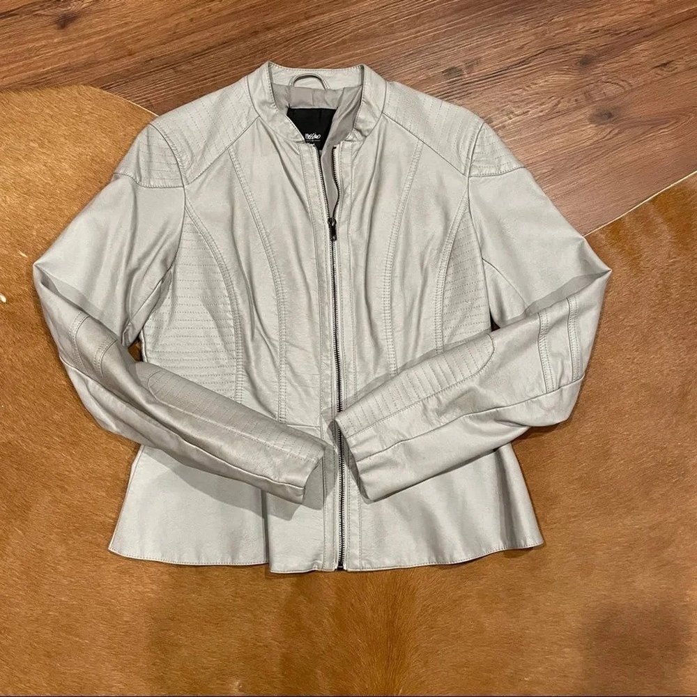 Mossimo Faux Leather Peplum Jacket
